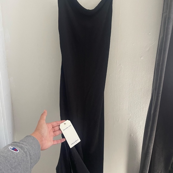 Abercrombie & Fitch Black Cowl Neck Slip Maxi Dress - Picture 3 of 3